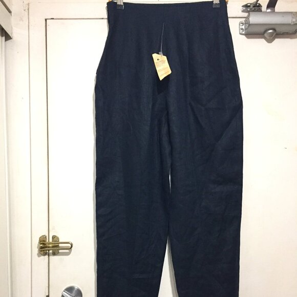 VINTAGE FINITY HIGH WAIST LINEN PANTS SIZE 10 - Picture 6 of 8